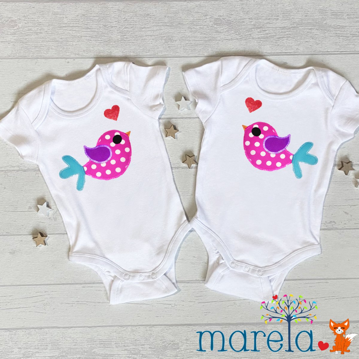 Body dvojčátka ptačí holčičky