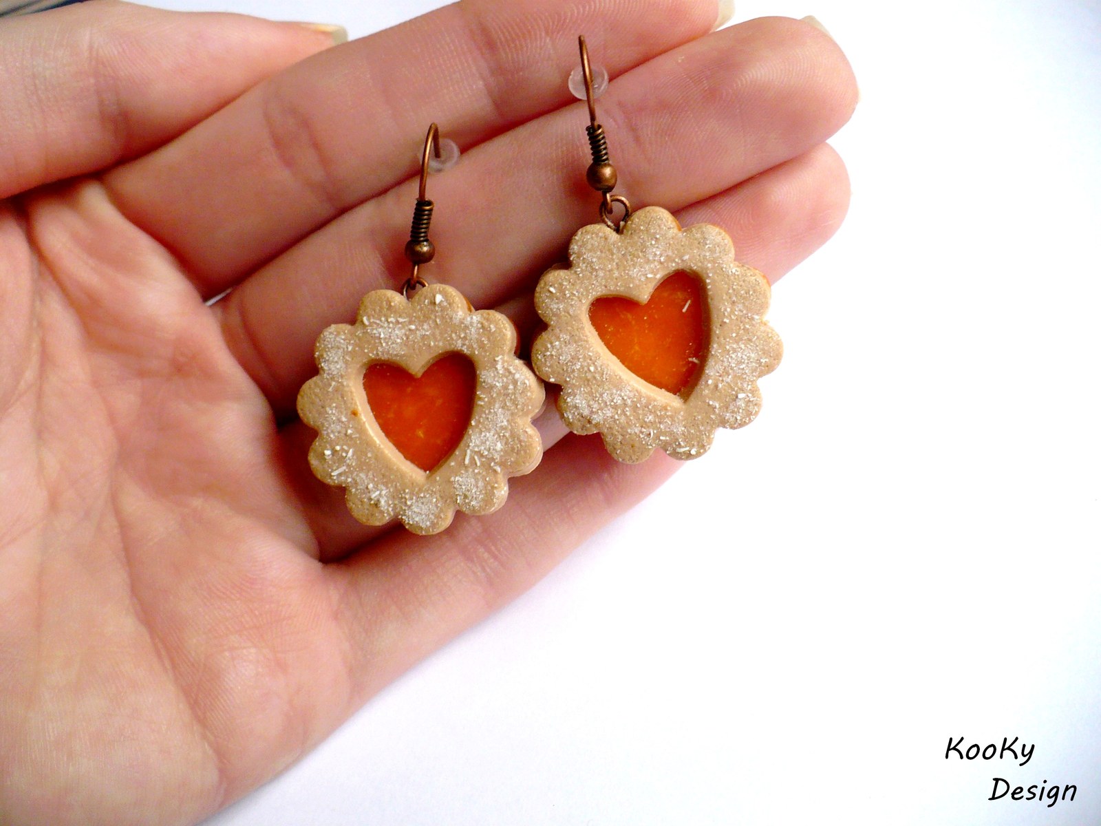 Visací náušnice - linecké cukroví