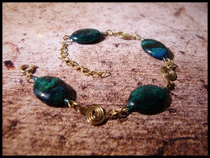 Náramek - chrysocolla