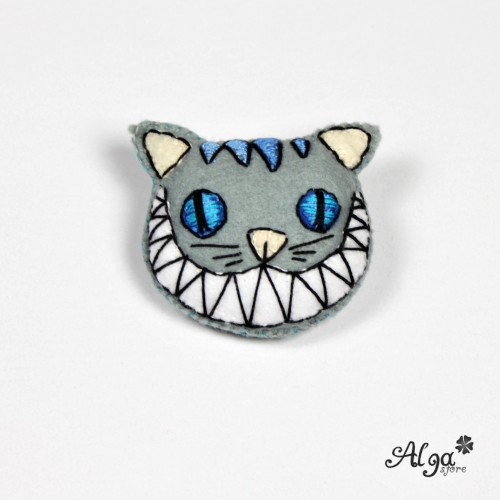 Brož kočka Šklíba šedá