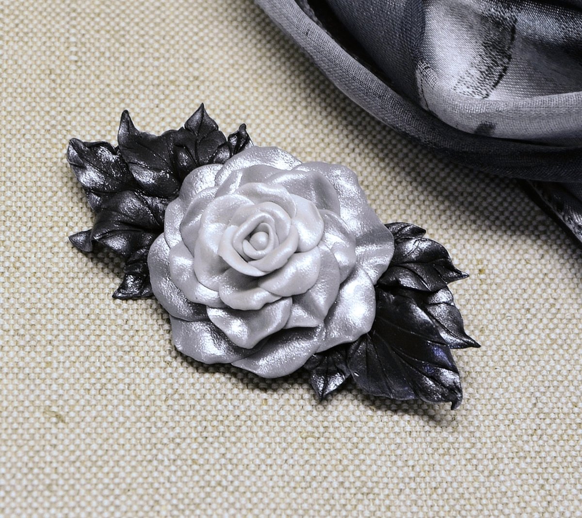 Brož květinová perleť