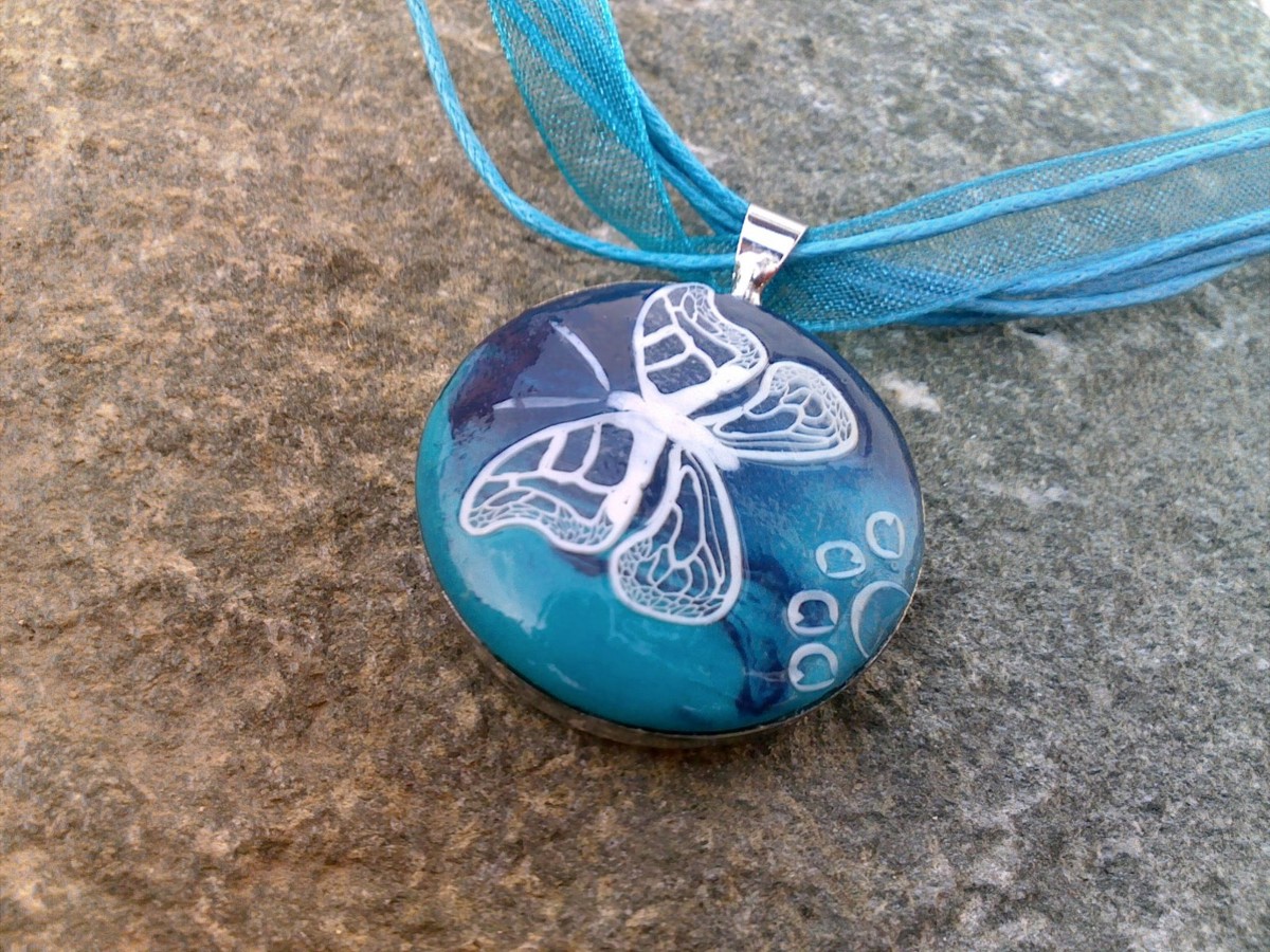 Náhrdelník - Motýlí křídla