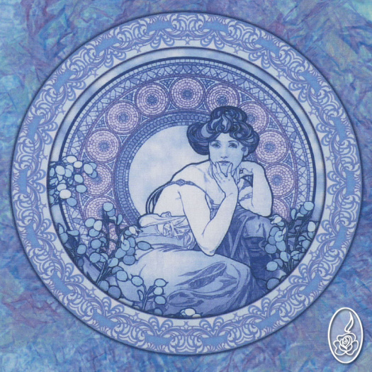 Látkový obrázek Alfons Mucha - Topaz
