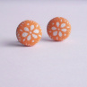 Náušnice buttonkové Oranž