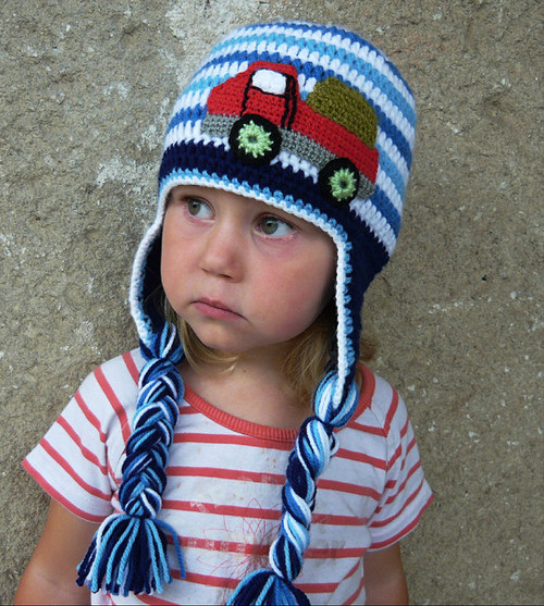 Háčkovaná ušanka pro kluky :-)
