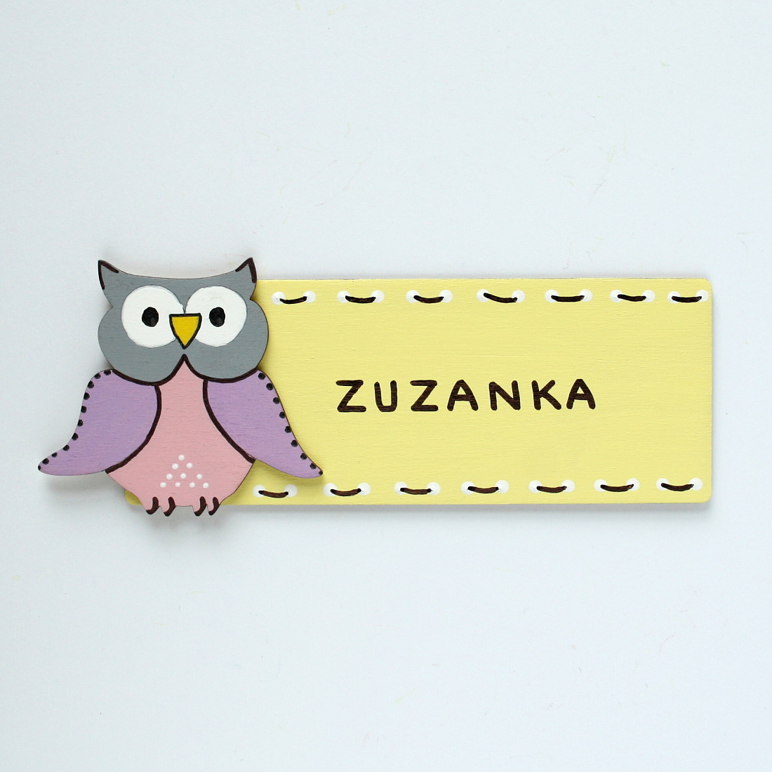 Cedulka na dveře se sovičkou