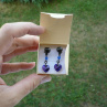 Béžové Swarovski slzy - klipsy