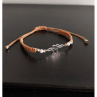 Náramek Shamballa s kovovým ornamentem