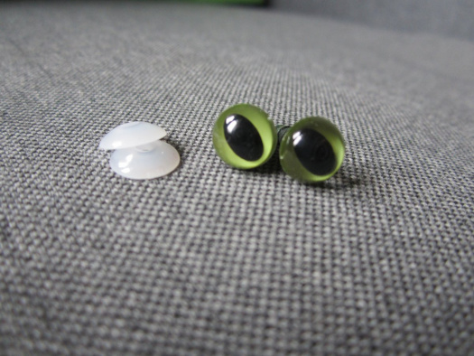 Bezpečnostní oči kočičí, zelená barva, 9mm
