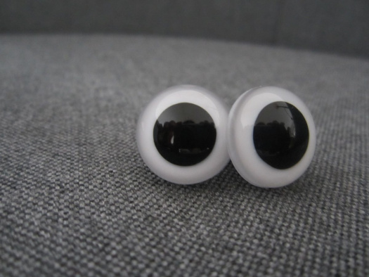 Bezpečnostní oči, bílá barva, 18mm