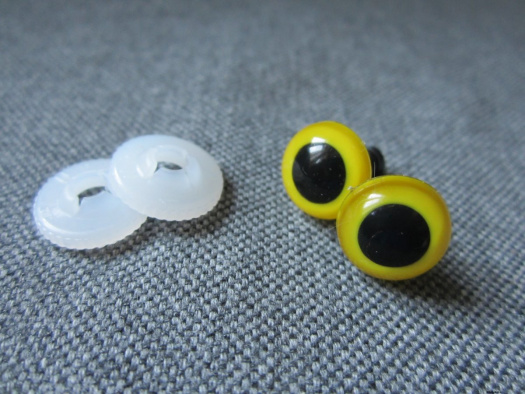  Bezpečnostní oči, žlutá barva, 12mm