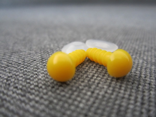 Bezpečnostní oči, žlutá barva, 6mm