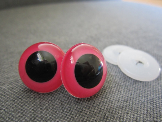 Bezpečnostní oči, růžová barva, 20mm