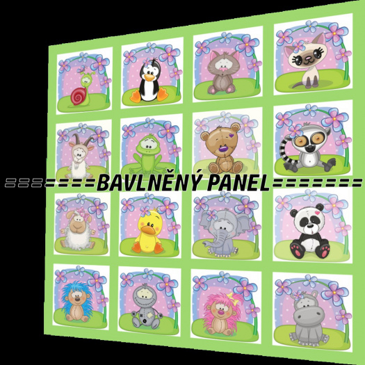 BAVLNĚNÝ PANEL / I NA PEXESO/ 47 x 47 cm  NP-9