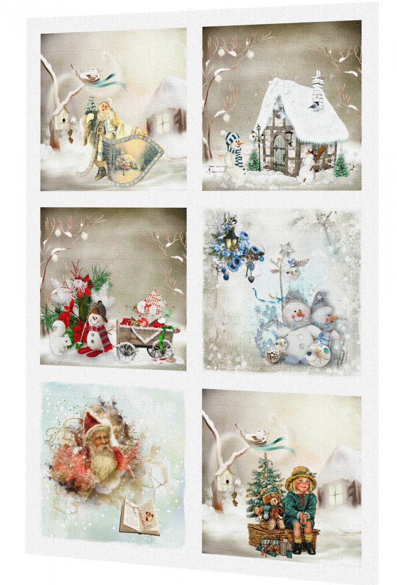 Bavlněná látka - panel  vánoční - výběr -US49