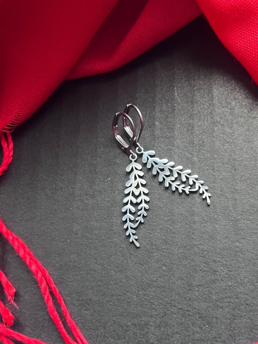 Lístečkové náušnice - S.Steel