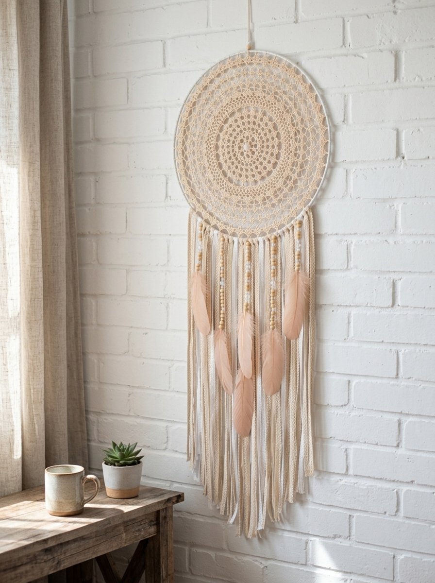 Lapač zlých snů Béžová holubice 40 x 110 cm