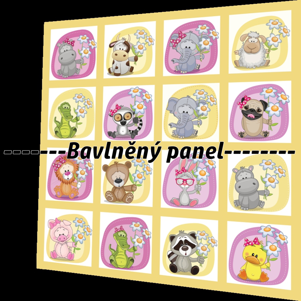 BAVLNĚNÝ PANEL / I NA PEXESO/ 47 x 47 cm  NP-11