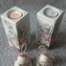 Keramický zvoneček vintage roses