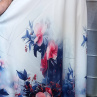 Dlouhá půlkolová sukně - ibišek, velikost S/M ~ LETNÍ VÝPRODEJ ~