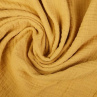 Povlečení mušelínové z organické bavlny na jednolůžko - barva hořčicová - 140x220 + 50x70 cm