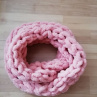 Měkký pletený nákrčník puffy - starorůžová