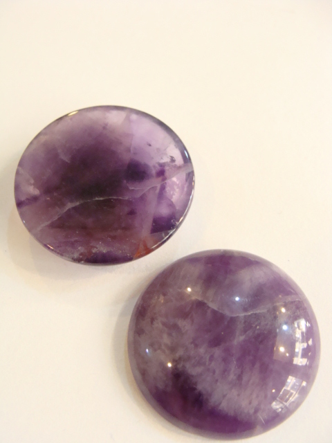 kabošon,Ametyst, 25~26mm x 6~7mm 