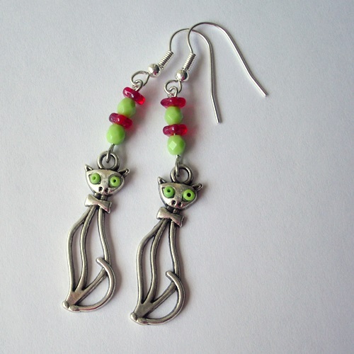 Vykulené kočky zelené