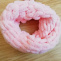 Měkký pletený nákrčník puffy - růžově pudrová