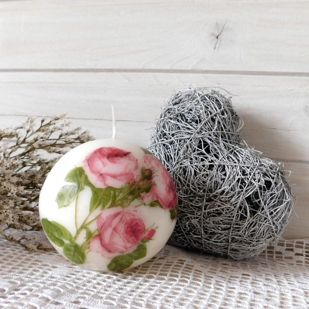 Svíčka s růžičkou