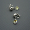 Swarovski čiré kapky s barevným odleskem - klipsy