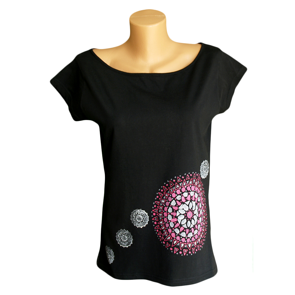 Dámské tričko šedorůžové