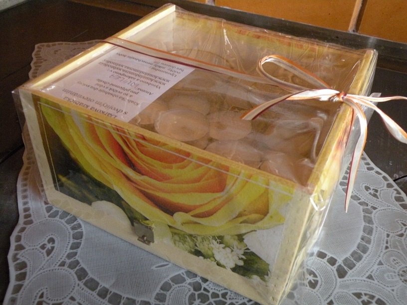 Krabička sada se svíčkami - vanilková růže