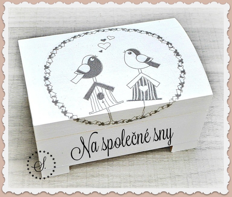 svatební truhlička - pokladnička na pevné uzavření