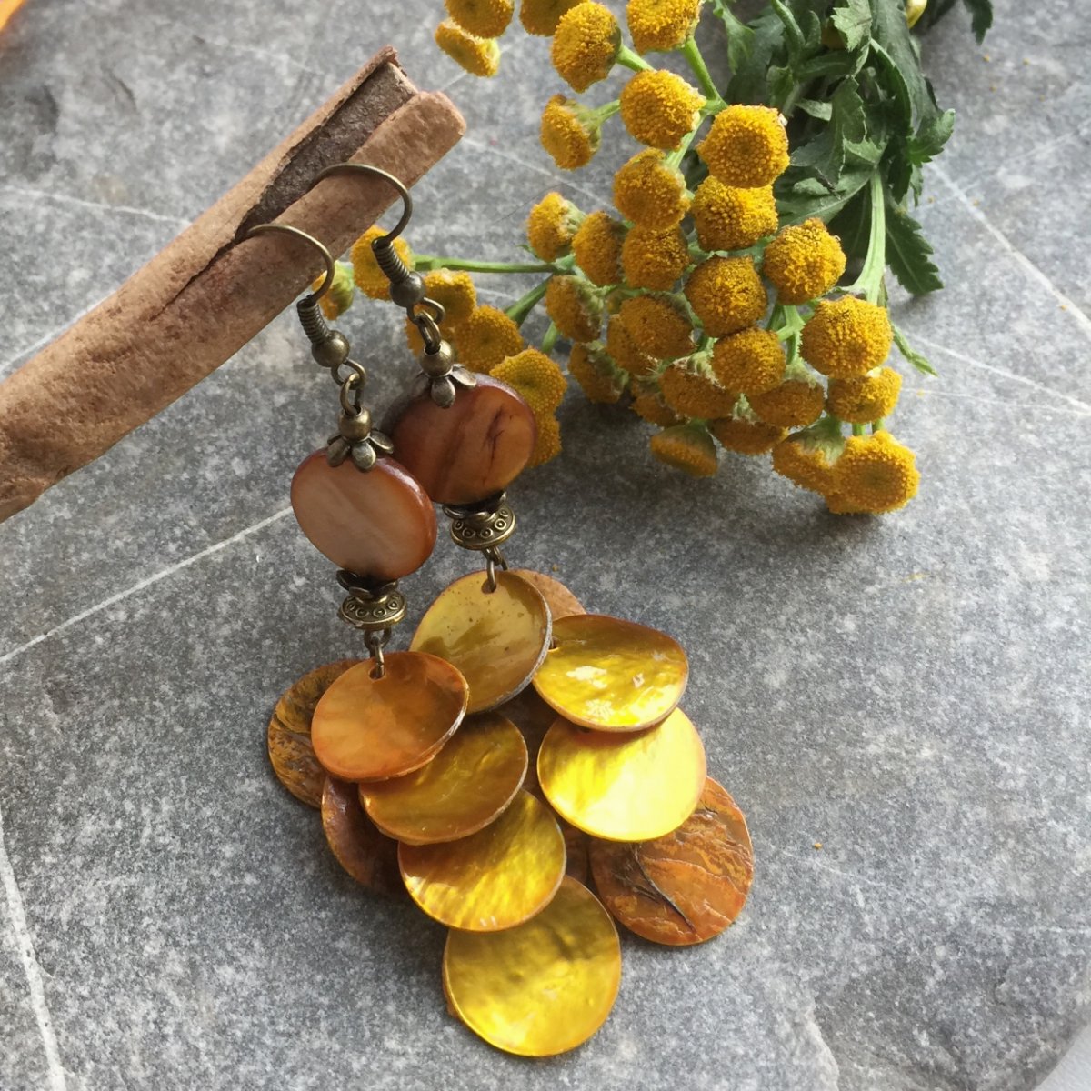 Náušnice perleťovky sluníčkové