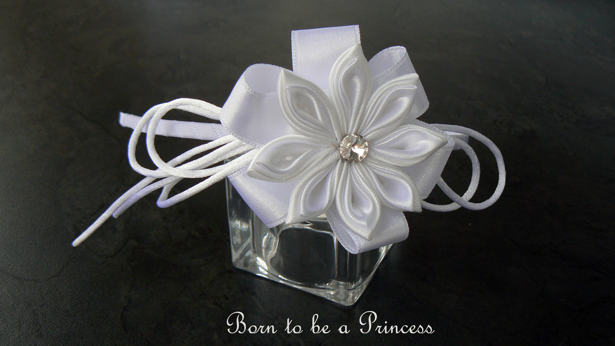 Čelenka svatební kanzashi III.