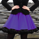 FuFu sukně fialová s černou spodničkou