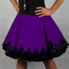 FuFu sukně fialové město s černou spodničkou