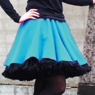 FuFu sukně modrá s černou spodničkou