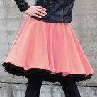FuFu sukně růžová s černou spodničkou