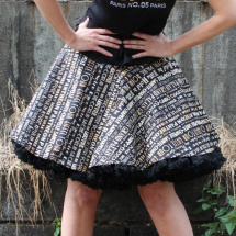 FuFu sukně písmenková s černou spodničkou