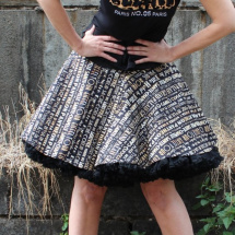 FuFu sukně písmenková s černou spodničkou