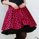 FuFu sukně se vzoremi a černou spodničkou