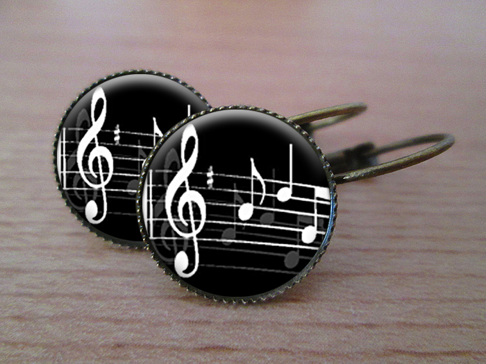 VINTAGE VISACÍ NÁUŠNICE - Notový zápis 2