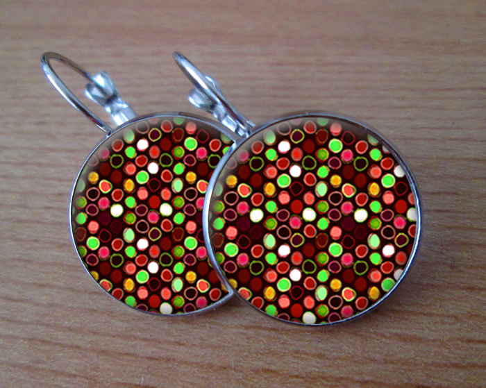 Červená harmonie - VISACÍ NÁUŠNICE 