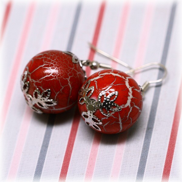 Červené náušničky