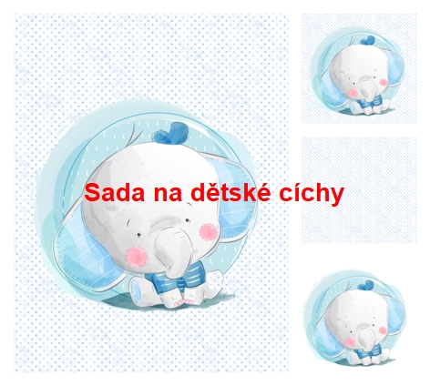 Autorská sada bavlněných panelů na peřinku č.25