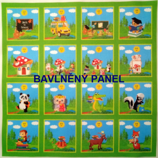 BAVLNĚNÝ PANEL / I NA PEXESO/ 35 x 35 cm  FNP42