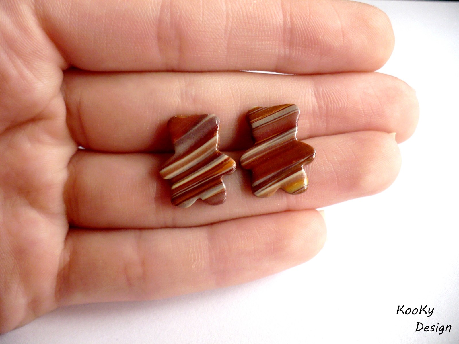 Pecičkové náušnice - medvídci