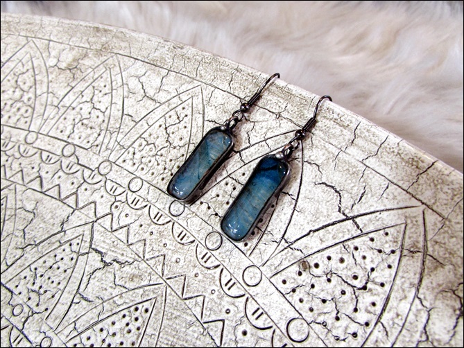 Náušnice - Pomněnkové